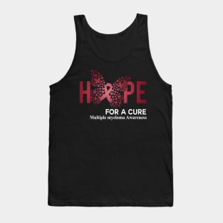 Hope For A Cure  Butterfly Gift Multiple myeloma Tank Top